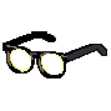 Laptop computer glasses game pixel art vector illustration Stock Illustration