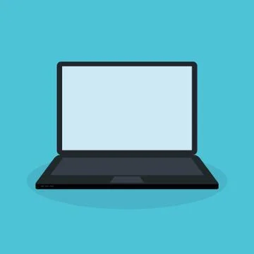 Laptop computer grey vector mockup Stock Illustration