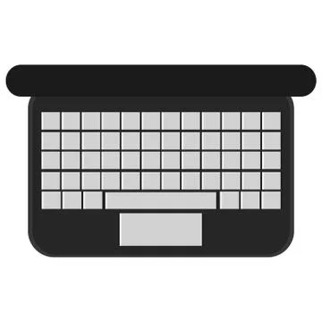 Laptop computer high view keyboard Illustrazione stock