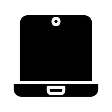 Laptop computer icon. Concept of technology, communication, and online conn.. Stock Illustration