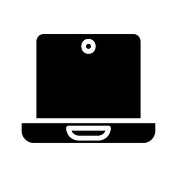Laptop computer icon. Concept of technology, communication, and internet. Stock Illustration