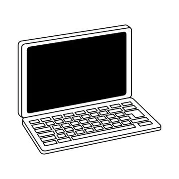 Laptop computer icon, flat design Illustrazione stock