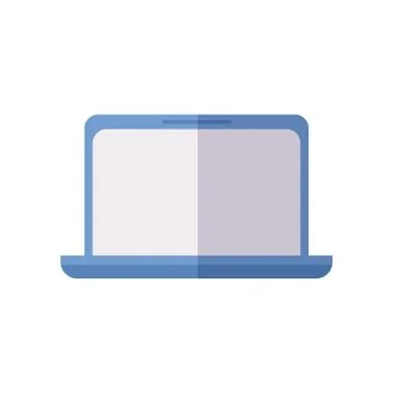 Laptop computer icon, flat style Illustrazione stock
