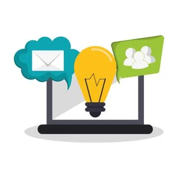 Laptop computer icon Stock Illustration