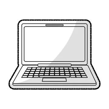 Laptop computer icon image Stock Illustration