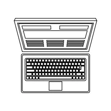 Laptop computer icon image Stock Illustration