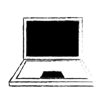 Laptop computer icon image Stock Illustration
