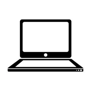 Laptop computer icon image Stock Illustration