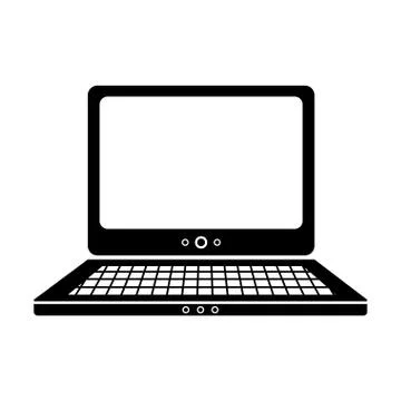 Laptop computer icon image 库存插图
