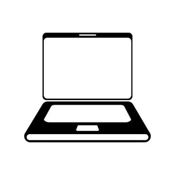 Laptop computer icon image Stock Illustration