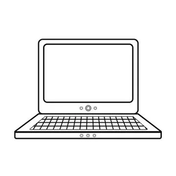 Laptop computer icon image Stock Illustration