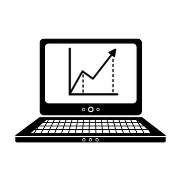 Laptop computer icon image Stock Illustration