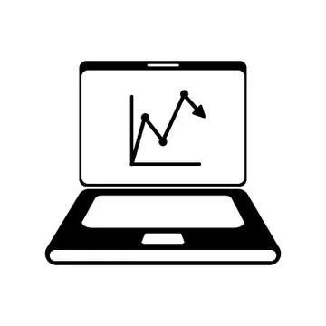 Laptop computer icon image Stock Illustration