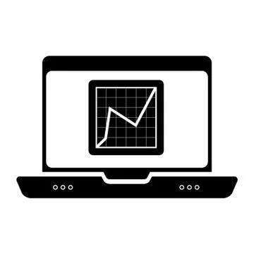 Laptop computer icon image Stock Illustration