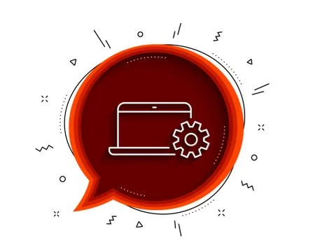 Laptop computer icon. Notebook Service sign. Vector 스톡 일러스트
