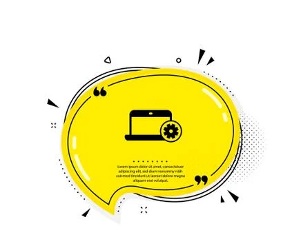 Laptop computer icon. Notebook Service sign. Vector 스톡 일러스트