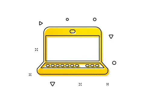 Laptop computer icon. Notebook sign. Vector 스톡 일러스트
