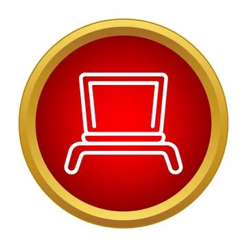 Laptop computer icon outlining digital work technology Illustrazione stock
