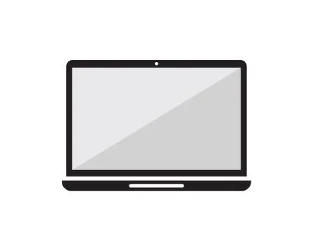 Laptop computer icon Template Stock Illustration
