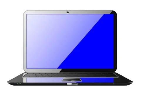Laptop computer illustration Stock Illustration