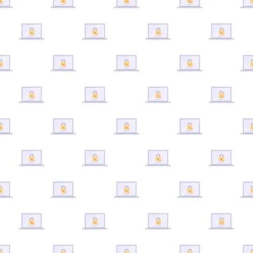 Laptop computer internet security padlock pattern background 스톡 일러스트