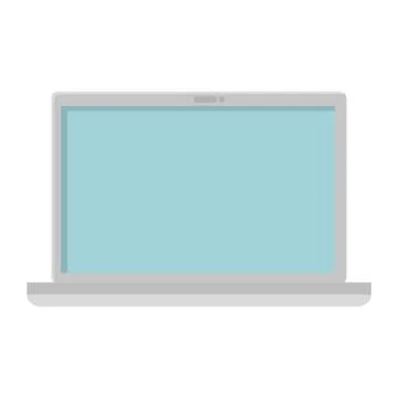 Laptop computer isolated icon Illustrazione stock