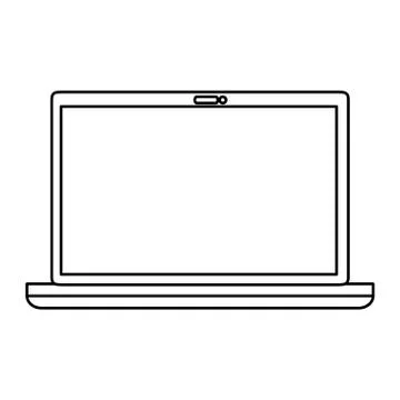 Laptop computer isolated icon Illustrazione stock