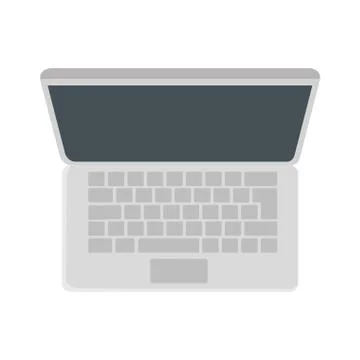 Laptop computer isolated icon Stock Illustration