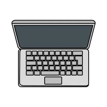 Laptop computer isolated icon 스톡 일러스트