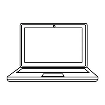 Laptop computer isolated icon Illustrazione stock