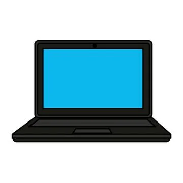 Laptop computer isolated icon Illustrazione stock