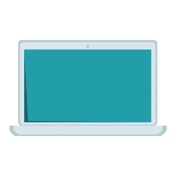 Laptop computer isolated icon Stock Illustration