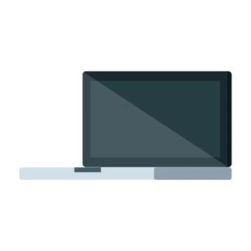 Laptop computer isolated icon Illustrazione stock