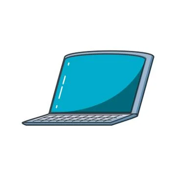 Laptop computer isolated icon イラスト素材