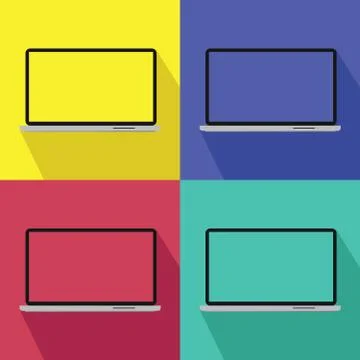 Laptop Computer Isolated Icon Stock Illustration