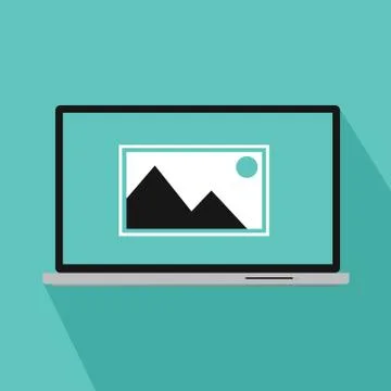 Laptop Computer Isolated Icon Stock Illustration