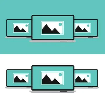 Laptop Computer Isolated Icon Stock Illustration