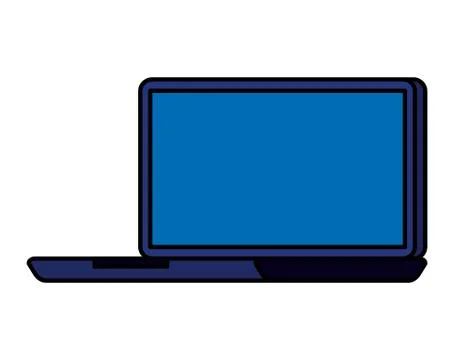 Laptop computer isolated icon Illustrazione stock