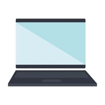 Laptop computer isolated icon Illustrazione stock
