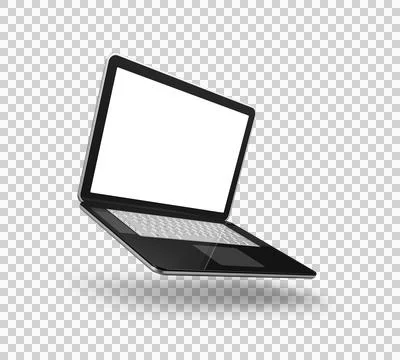 Laptop computer isolated on transparent background Stock Illustration