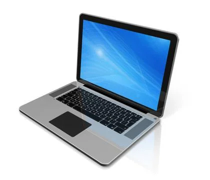 Laptop computer isolated on white 3D laptop computer isolated on white wit... Foto stock