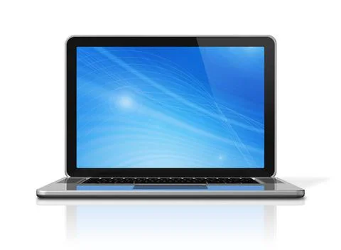 Laptop computer isolated on white 3D laptop computer isolated on white wit... Stock Photos