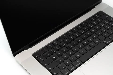 Laptop computer isolated on white background Foto stock