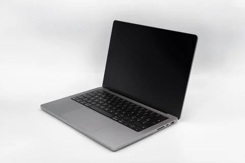 Laptop computer isolated on white background Stock Photos