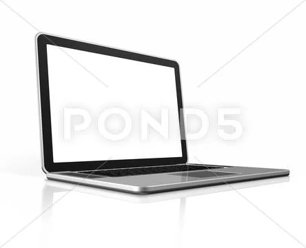 Laptop computer isolated on white Stock Illustration