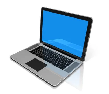 Laptop computer isolated on white Stock Illustration