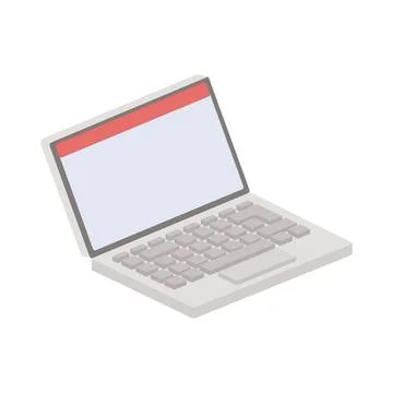 Laptop computer isometric Stock Illustration