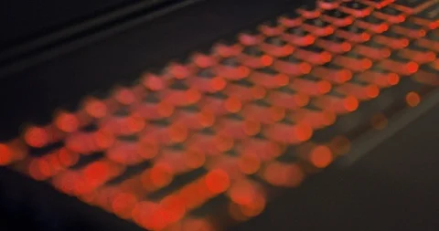 Laptop Computer Keyboard - Camera Racks Focus Across Keys Stock Footage 107533937