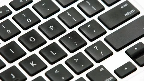 Laptop computer keyboard keys. Stock Photos