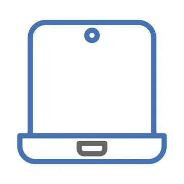 Laptop computer line icon. Concept of technology, communication, and online. Stock Illustration